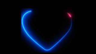 blue heart neon subscribe animation