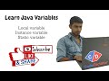 PART 5 : Variables And Type of Variables in Java(Local Variable, Instance Variable, Static Variable)