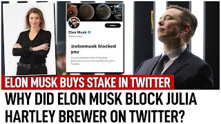 Why did Elon Musk block Julia Hartley Brewer on Twitter?