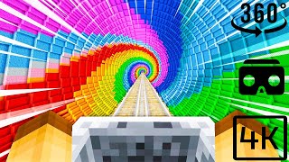 Optical Illusion in 360° - Roller Coaster Minecraft | ( 360 VR )