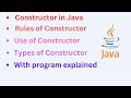 Constructor in Java | What is Constructor? with syntax and example | Types of Constructor