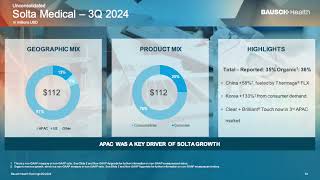 Bausch Health Companies BHC Q3 2024 Earnings Presentation