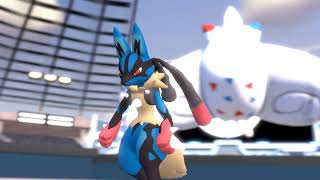 Pokemon Mega lucario Giant Aura Sphere [SFM]