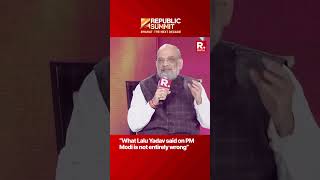 What Amit Shah Said On Lalu Yadav's Comment On PM Narendra Modi | Republic Summit 2024