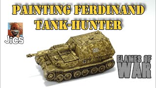 Painting Ferdinand Elefant Tank Hunter Flames of War Battlefront Miniatures