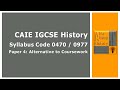 Paper 4 CIE IGCSE History 0470 / 0977 examination tips: revision for History exams