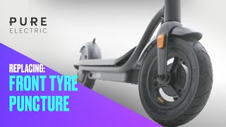 How to fix a front tyre puncture (Pure Air 2022) | Pure Electric e-scooter maintenance