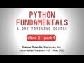 Python Fundamentals Training - doctest