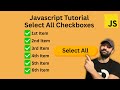 How to select all checkboxes with single click in Javascript