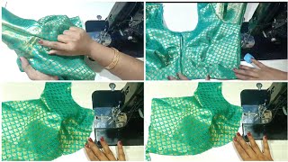 పెద్ద సైజు బ్లౌస్ చాలా ఈజీ గ నేర్చుకోండి // Big size blouse stitching in Telugu/ blouse cutting tips