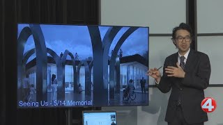 Designer describes symbolism of future 5/14 Memorial at monthly meeting