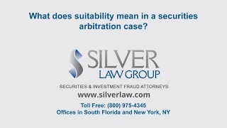 What does suitability mean in a securities arbitration case?
