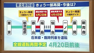 《東北新幹線》全線での運転再開は4月20日頃　《常磐線》3月24日にも全線で運転再開予定 (22/03/22 19:15)