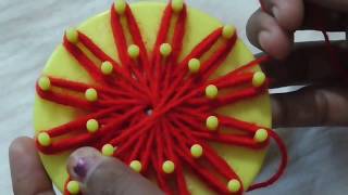 Woolen Flower Tutorial Very Easy || Woolen Flower Making