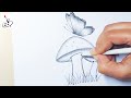 how to draw a butterfly on mushroom easy butterfly drawing easy drawing ideas for beginners