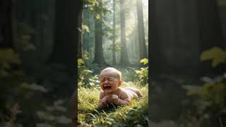 Baby Crying Alone at the Edge of the Forest! #shorts #viralvideo #ai #babycrying