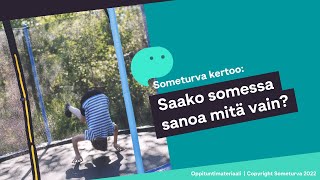 Tietoisku: Saako somessa sanoa mitä vain?