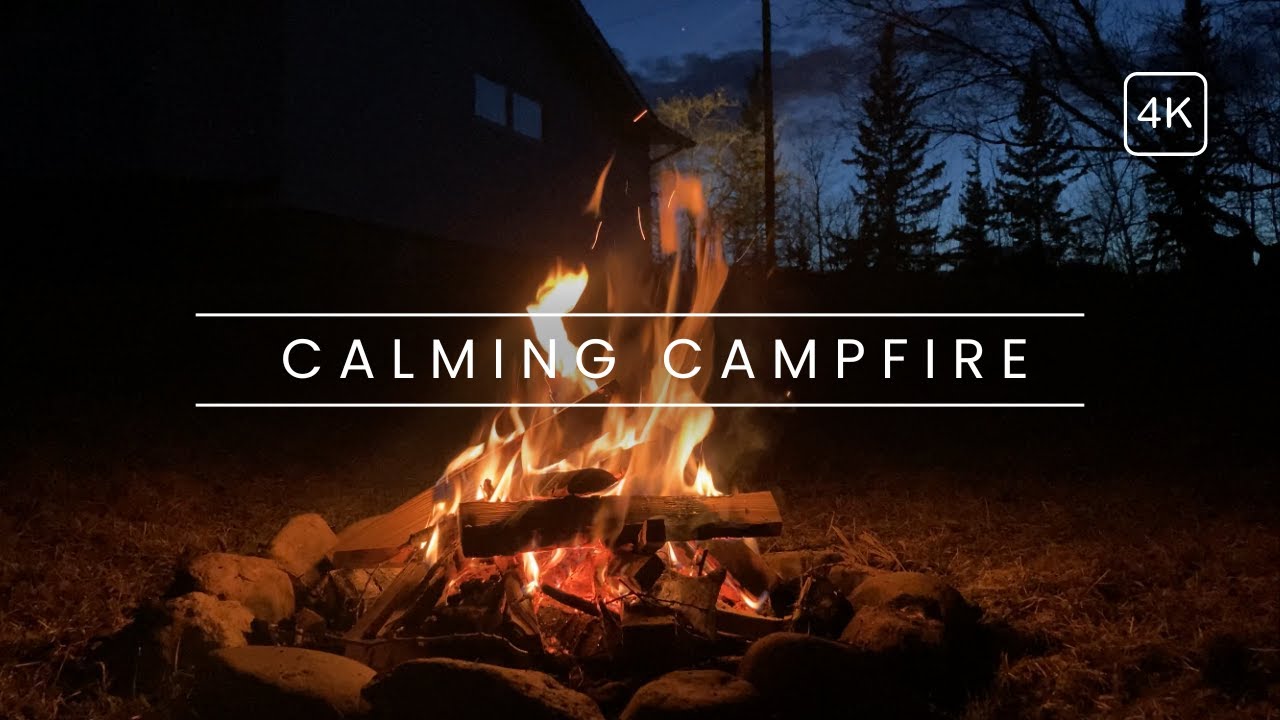 Cozy Spring Campfire 4k Crackling Campfire Sounds In Nature Youtube