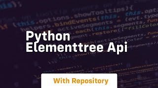 python elementtree api