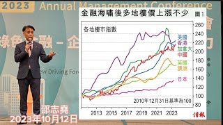 #邵志堯 2023年10月12日  財經新聞解讀 l  全球樓價被美國貨幣政策扭曲 l  東涌地鐵項目招標 l   被討厭的勇氣