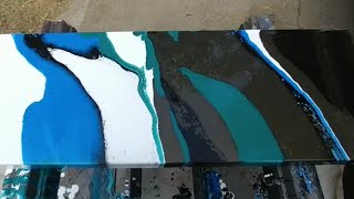 Large, simple acrylic pour