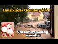 Flash floods and hailstorm hit Duisburg, Germany! Bruchsal Hagel Unwetter