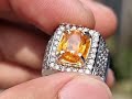 Natural Orangy Yellow Sapphire Thailand Heated-BE(beryllium) 2.24 Carats Memo SKY Lab