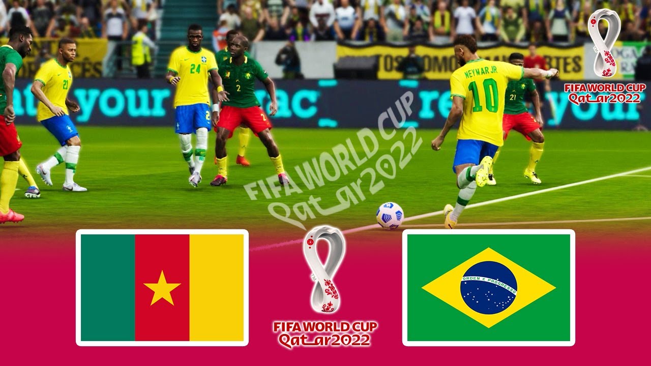 PES 2021 - Cameroon Vs Brazil - FIFA World Cup 2022 Qatar - Full Match ...