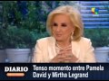 Tenso momento entre Pamela David y Mirtha Legrand