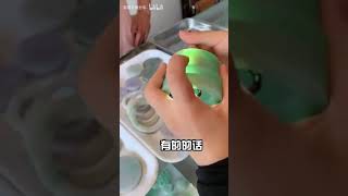 这样的白底青手镯，你们喜欢吗？ #001