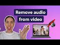 How to remove the audio from a video