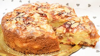 Apple pie and jam with almonds