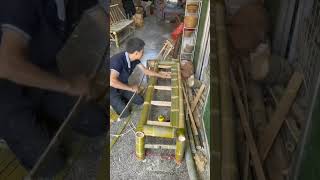 Let's  Learn To Make A Beautiful Bamboo Bench In Just One Minute #farmya #satisfying