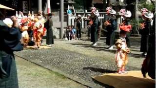 秋の郡上白鳥神社、大神楽