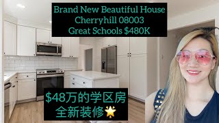 Newly Rennovated House in Cherryhill 08003.| 带你们去看一套全新装修的超漂亮的学区房！🏠[色]|最后有价格和租金分析!|#买房 #房地产 #自住房