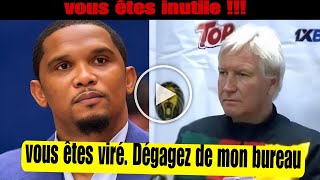 Ça cuit avec : Samuel Eto’o limoge Marc Brys devant Mouelle Kombi, la Fécafoot a frappée