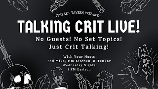 Talking Crit Live! Crit Talk! Tonight 8/14 @  8PM ET