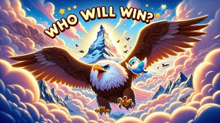 The Smart Sparrow and the Boastful Eagle: An Inspiring Race to the Mountain Top – Kids Short Story