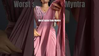 Sexy worst saree from myntra 😡 #shorts #youtubeshorts #myntrasaree #readytowearsaree