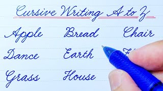 Cursive writing a to z | 5 Letter Words | Cursive writing abcd | Cursive letter |Cursive handwriting