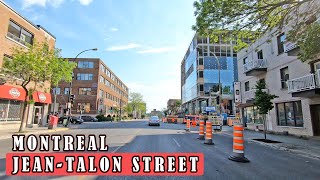 Sunny Day driving on Jean-Talon Street in Montreal Quebec Canada #jeantalonstreet #montrealdriving