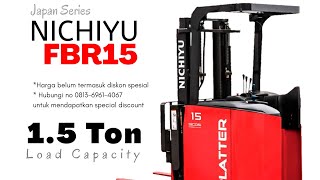 Harga • Model • Spesifikasi • Sales Forklift Electric Engine Battery 1.5 Ton Nichiyu FBR15 2SP 3FP