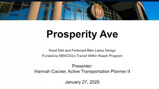 Prosperity Avenue Road Diet Public Meeting: Jan. 27, 2025