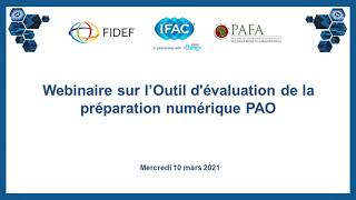 IFAC Outil d'évaluation de la préparation numérique PAO - Webinaire de questions et réponses