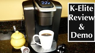 Keurig K-Elite Single Serve K-Cup Pod Coffee Maker Review and Demo