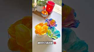 Wait for it! Magical Tissue Paper Flower🌸 #creativecraft #tissuepaperflowers #craft #trendingshorts