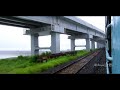 massive assam floods dangerous crossing of bogibeel rail cum road bridge over river brahmaputra