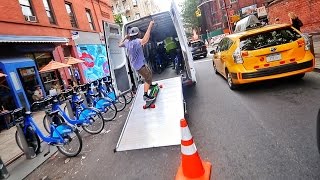 LAUNCHING A BOOSTED BOARD INTO A PARKED CAR!