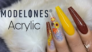 Testing Modelones Acrylic | Swatch + Review | Simple Fall Nail Tutorial