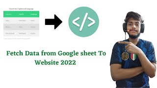 Fetch Data from Google sheet To Website 2022(English) | JavaScript fetch API | JavaScript Projects